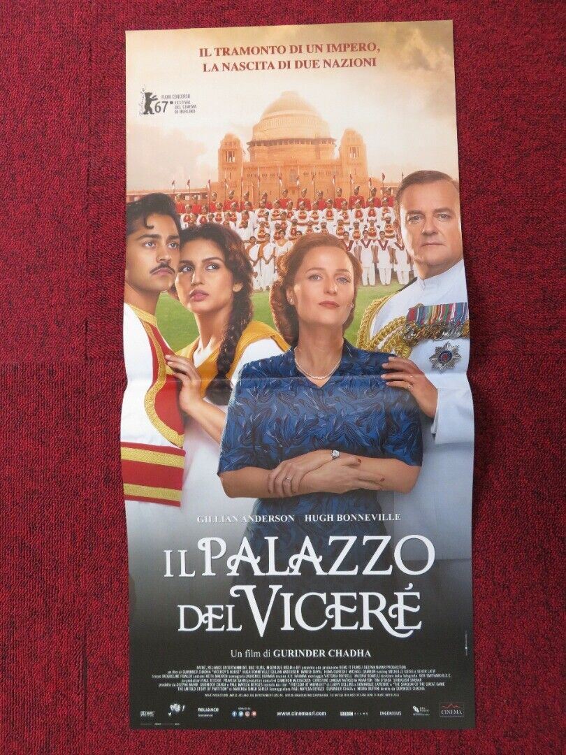 VICEROY'S HOUSE ITALIAN LOCANDINA (26.5"x12.5") POSTER GILLIAN ANDERSON 2017 Movie posters
