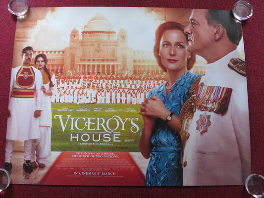 VICEROY'S HOUSE UK QUAD (30"x 40") ROLLED POSTER HUGH BONNEVILLE 2017 Rendezvous Cinema Movie posters