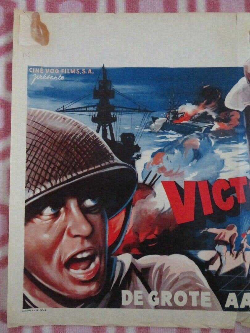 VICTOIRE EN MER/Victory at Sea BELGIUM (15"x 21.5") POSTER 1954 Movie posters