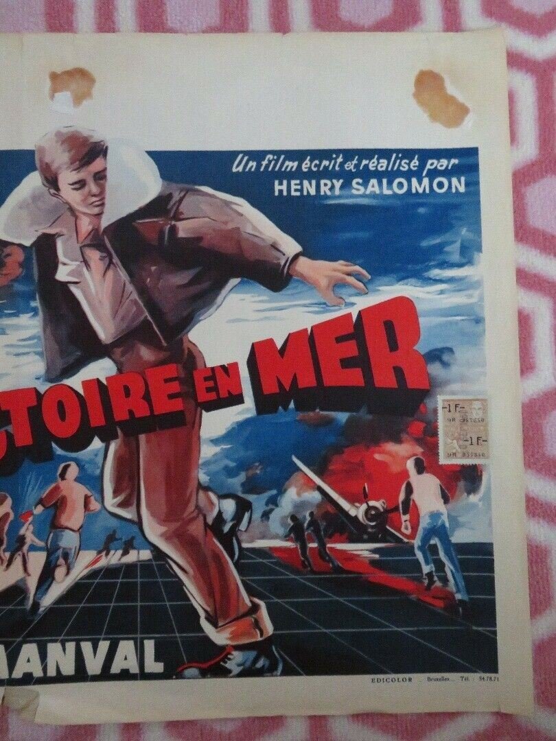 VICTOIRE EN MER/Victory at Sea BELGIUM (15"x 21.5") POSTER 1954 Movie posters