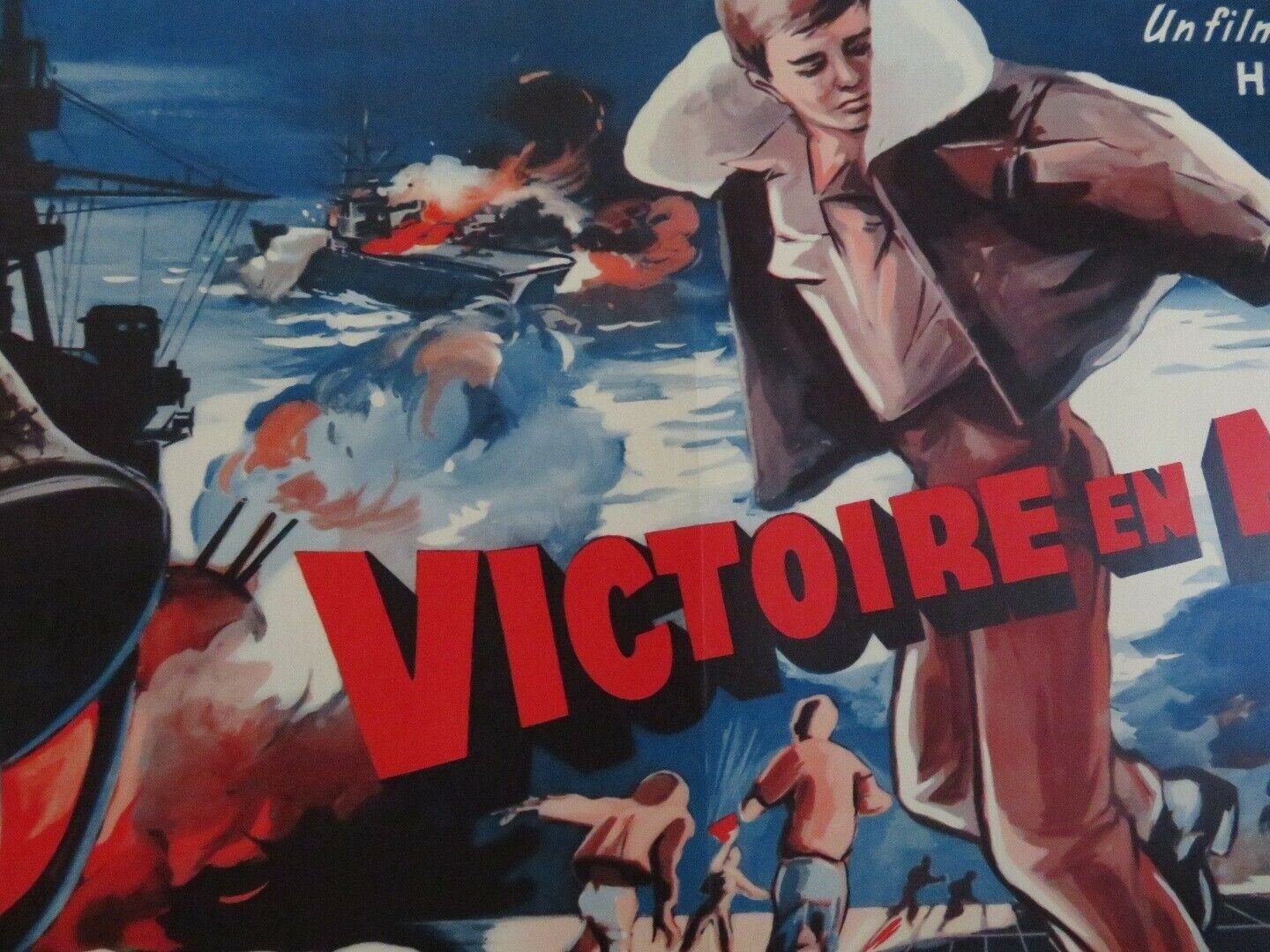 VICTOIRE EN MER/Victory at Sea BELGIUM (15"x 21.5") POSTER 1954 Movie posters