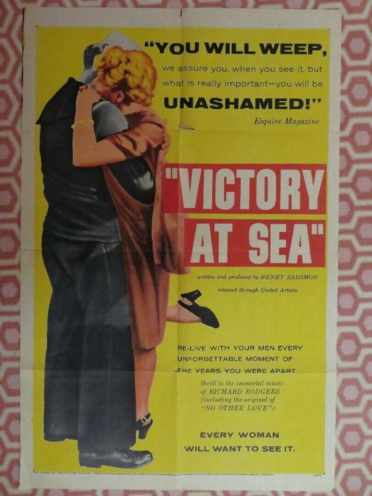VICTORY AT SEA US ONE SHEET POSTER RICHARD RODGERS HENRY SALOMON 1954 Movie posters