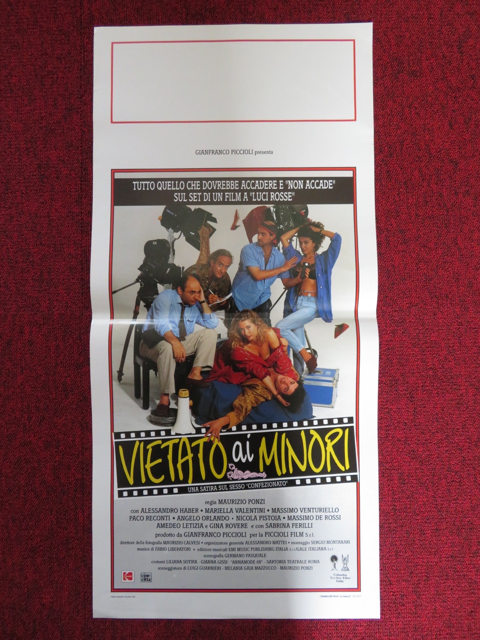 VIETATO AI MINORI ITALIAN LOCANDINA POSTER ALESSANDRO HABER M. VALENTINI 1992 Rendezvous Cinema Movie posters