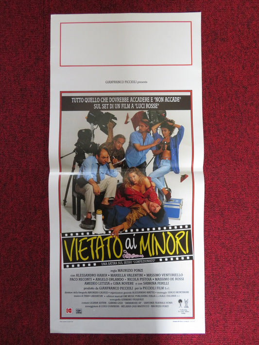 VIETATO AI MINORI ITALIAN LOCANDINA POSTER ALESSANDRO HABER M. VALENTINI 1992 Rendezvous Cinema Movie posters