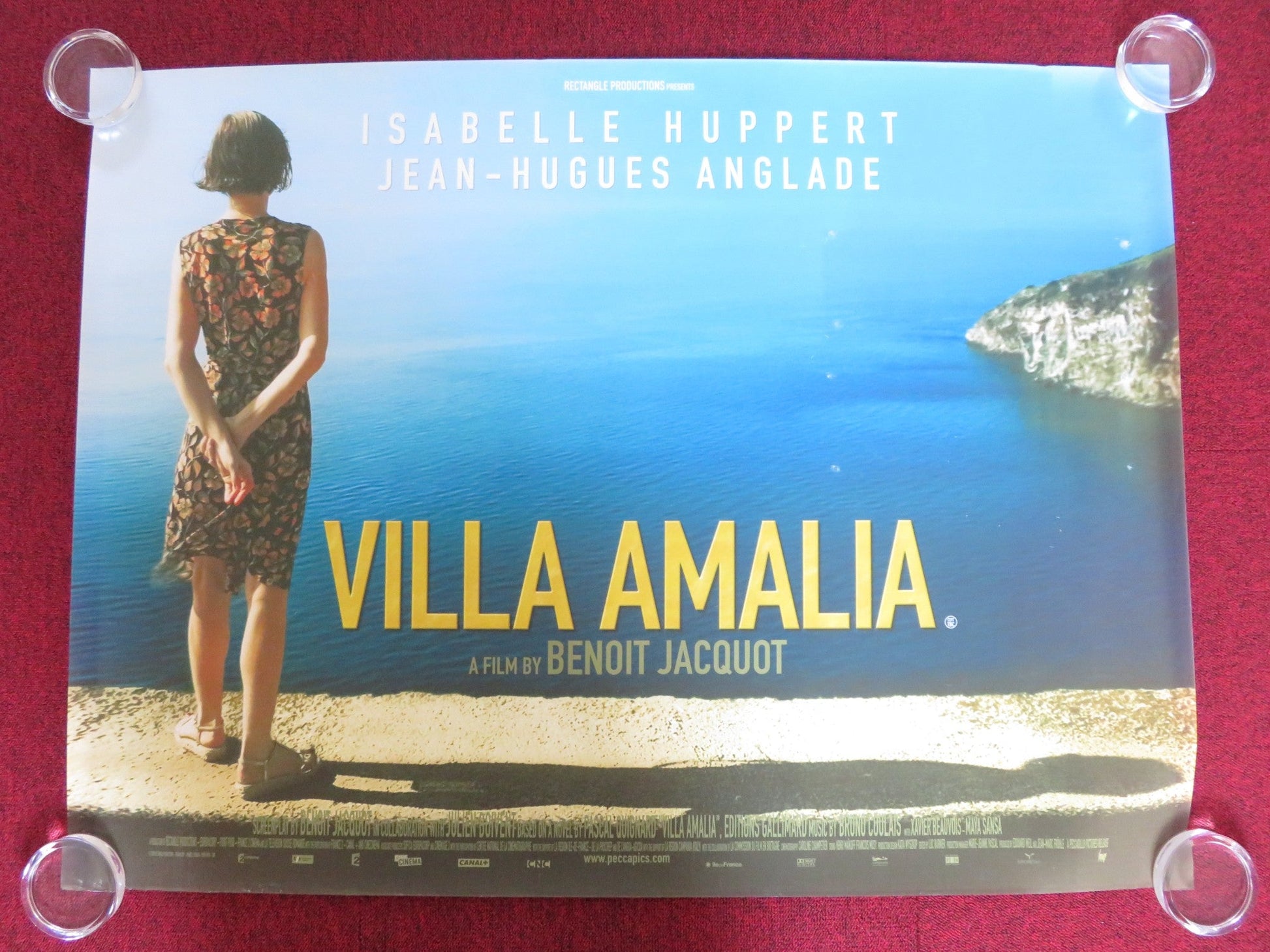 VILLA AMALIA UK QUAD ROLLED POSTER ISABELLE HUPPERT JEAN - HUGHES ANGLADE 2009 Rendezvous Cinema Movie posters