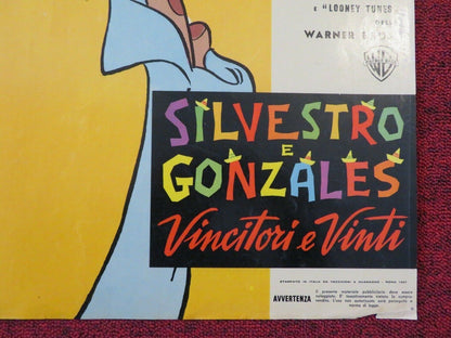 VINCITOCI E VINTI SILVESTRO E GONZALES MERRY MELODIES ITALIAN FOTOBUSTA POSTER Movie posters