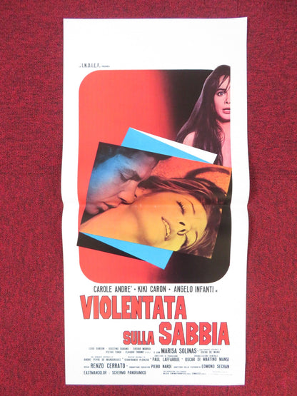 VIOLENTATA SULLA SABBIA ITALIAN LOCANDINA POSTER CAROLE ANDRE A. INFANTI 1972 Rendezvous Cinema Movie posters