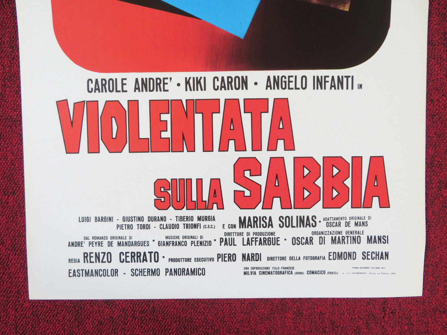 VIOLENTATA SULLA SABBIA ITALIAN LOCANDINA POSTER CAROLE ANDRE A. INFANTI 1972 Rendezvous Cinema Movie posters