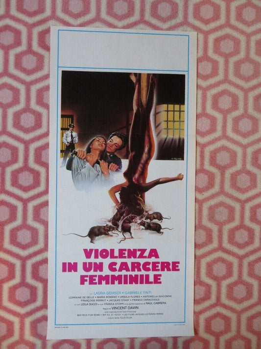 VIOLENZA IN UN CARCERE FEMMINILE ITALIAN LOCANDINA (27.5"x13") POSTER 1982 Movie posters