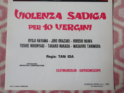 VIOLENZA SADICA PER 10 VEGINI ITALIAN LOCANDINA (27.5"x13") POSTER R HAYAMA '68 - Rendezvous Cinema