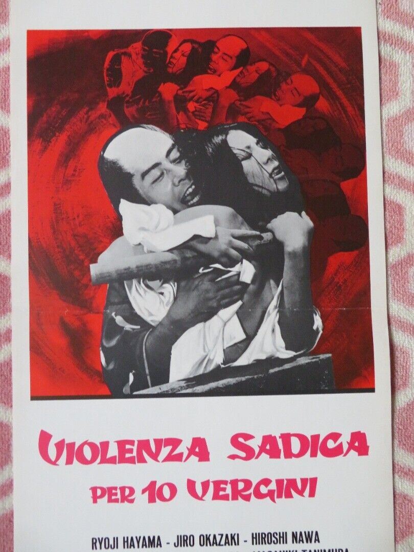 VIOLENZA SADICA PER 10 VEGINI ITALIAN LOCANDINA (27.5"x13") POSTER R HAYAMA '68 - Rendezvous Cinema