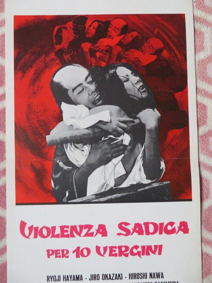 VIOLENZA SADICA PER 10 VEGINI ITALIAN LOCANDINA (27.5"x13") POSTER R HAYAMA '68 - Rendezvous Cinema