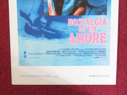 VIOLETS ARE BLUE... ITALIAN LOCANDINA POSTER SISSY SPACEK KEVIN KLINE 1986 Rendezvous Cinema Movie posters