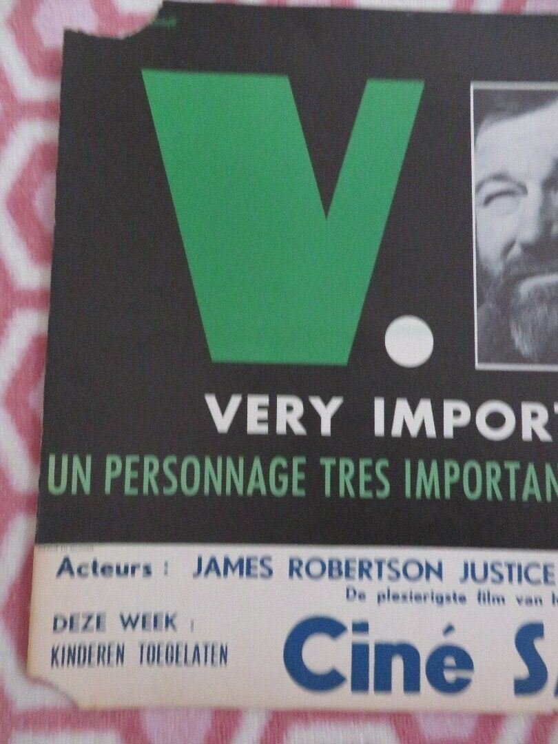 V.I.P / A COMING - OUT PARTY BELGIUM (20.5"x 14") POSTER JAMES ROBERT 1961 Movie posters