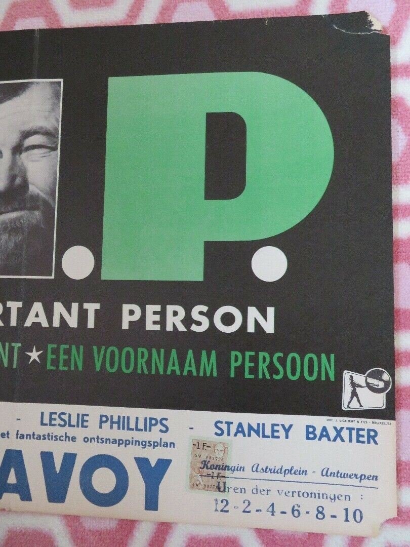 V.I.P / A COMING - OUT PARTY BELGIUM (20.5"x 14") POSTER JAMES ROBERT 1961 Movie posters