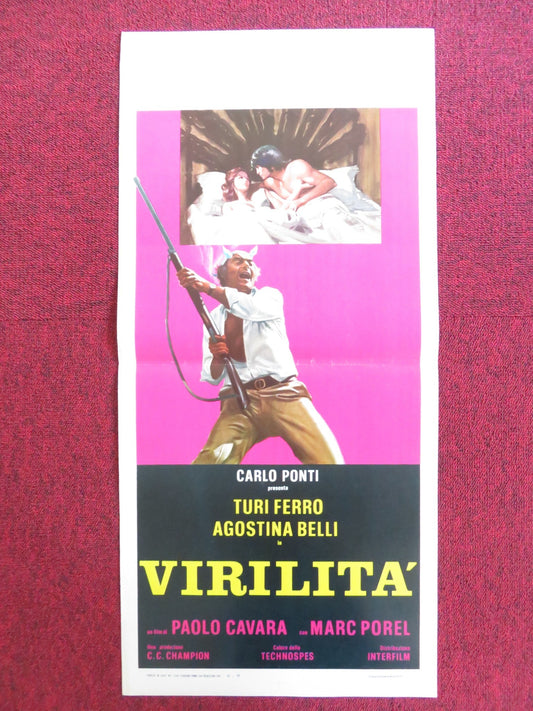 VIRILITY ITALIAN LOCANDINA POSTER TURI FERRO AGOSTINA BELLI 1973 Rendezvous Cinema Movie posters
