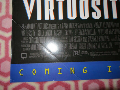 VIRTUOSITY US 38"X 26" VIDEO POSTER FOLDED DENZEL WASHINGTON 1995 Movie posters