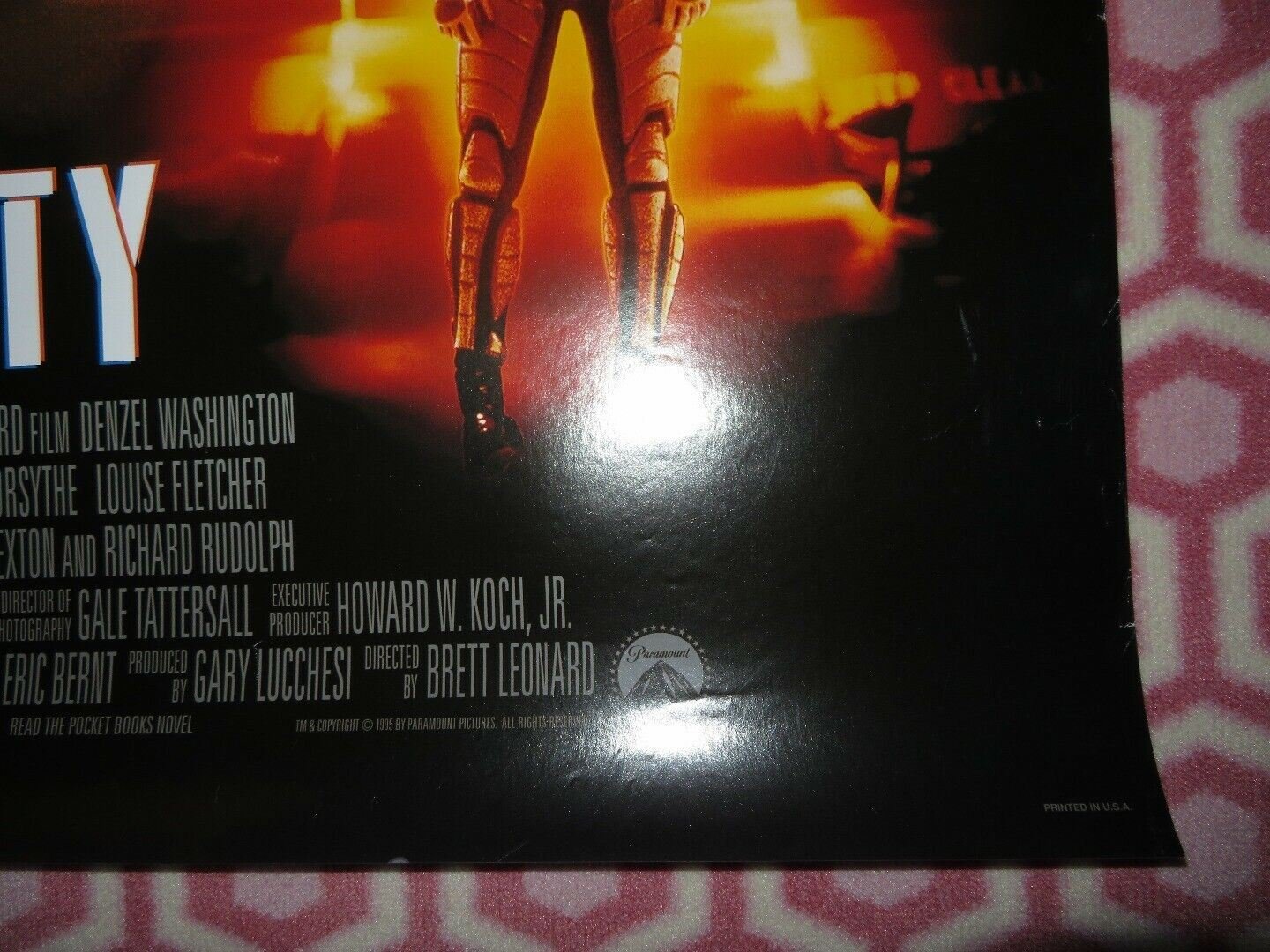 VIRTUOSITY US ONE SHEET ROLLED POSTER DENZEL WASHINGTON 1995 Movie posters