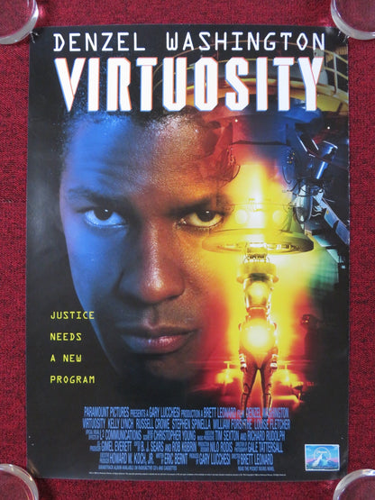 VIRTUOSITY VHS POSTER DENZEL WASHINGTON KELLY LYNCH 1995 Rendezvous Cinema Movie posters