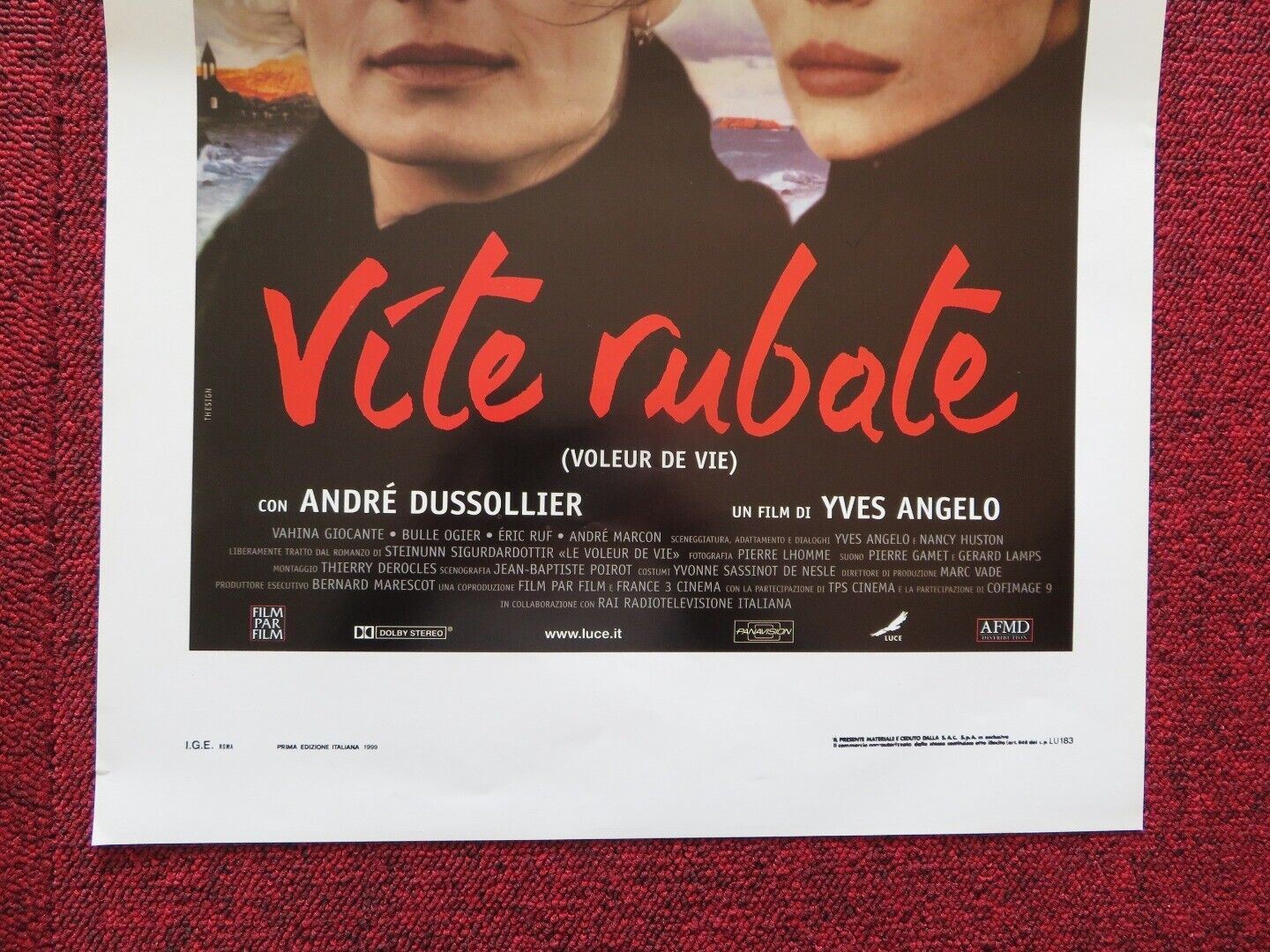 VITE RUBATE / stolen life ITALIAN LOCANDINA (27.5"x13") POSTER E BEART 1998 Movie posters