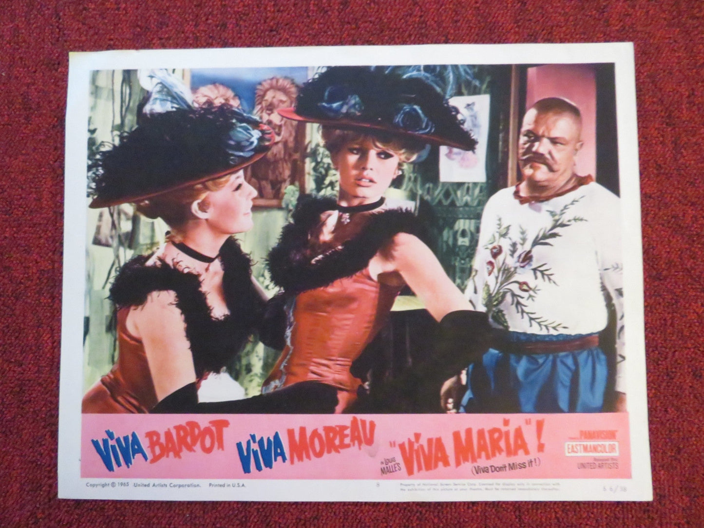 VIVA MARIA! US LOBBY CARD FULL SET BRIGITTE BARDOT JEANNE MOREAU 1965 Rendezvous Cinema Movie posters