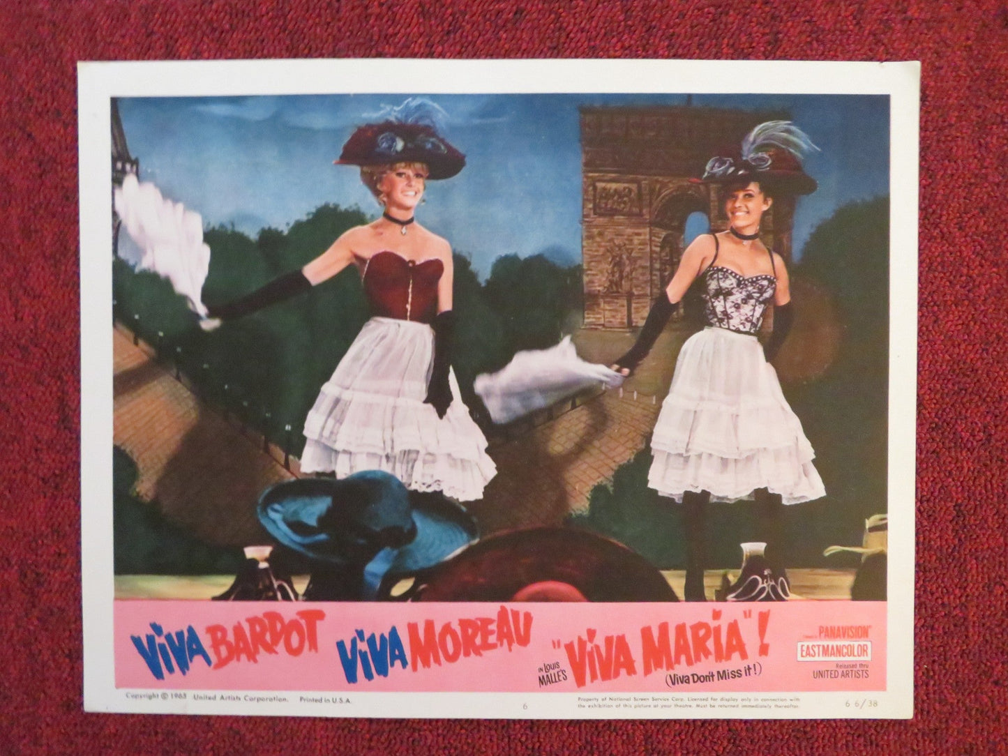 VIVA MARIA! US LOBBY CARD FULL SET BRIGITTE BARDOT JEANNE MOREAU 1965 Rendezvous Cinema Movie posters