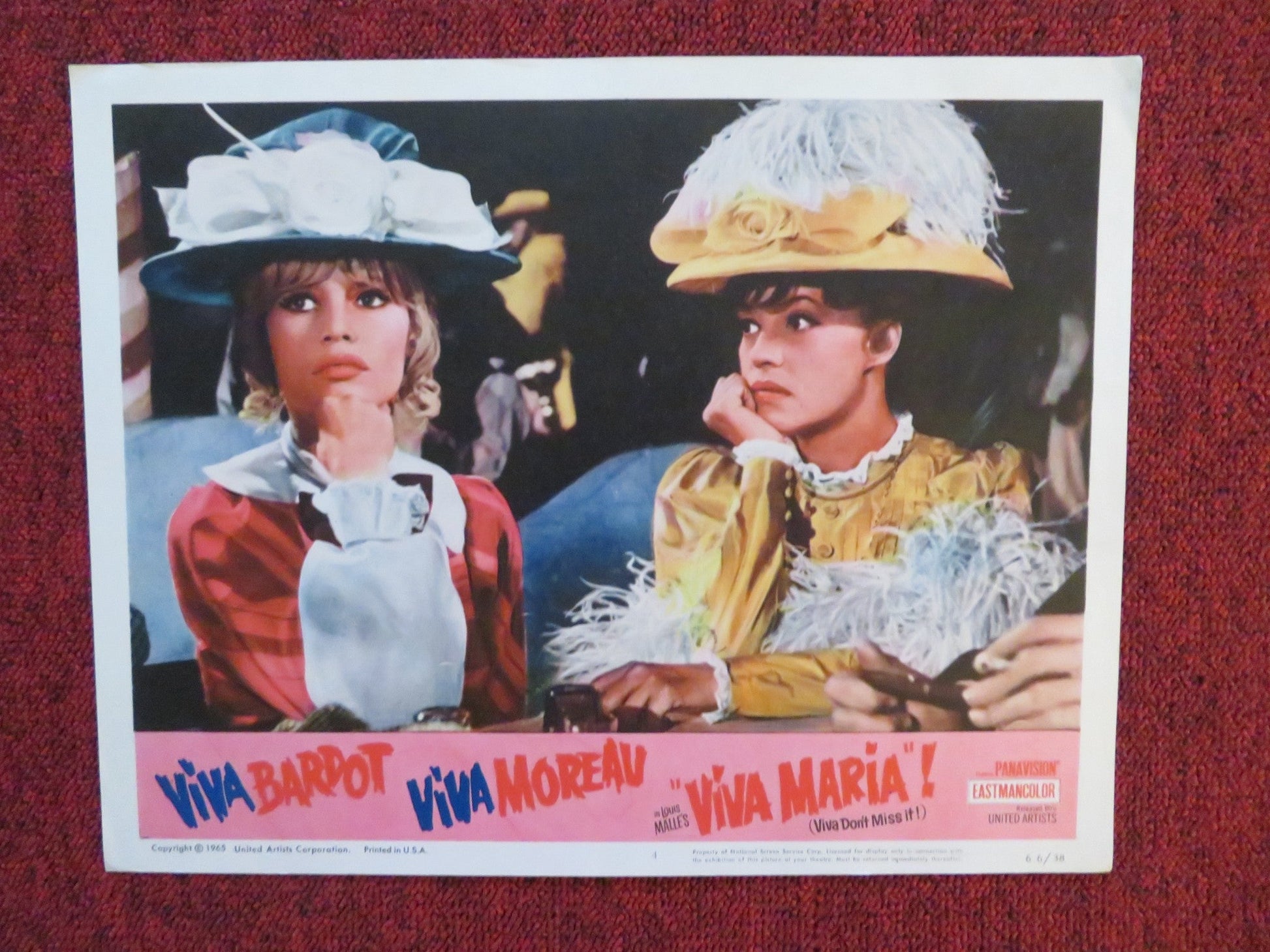 VIVA MARIA! US LOBBY CARD FULL SET BRIGITTE BARDOT JEANNE MOREAU 1965 Rendezvous Cinema Movie posters