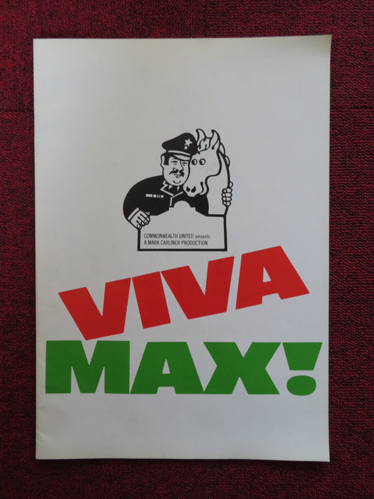 VIVA MAX - PRESSBOOK UNCUT COMMOMWEALTH UNITED PETER USTINOV PAMELA TIFFIN 1969 Rendezvous Cinema Movie posters