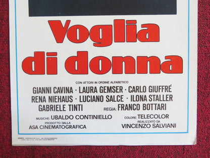 VOGLIA DI DONNA ITALIAN LOCANDINA POSTER GIANNI CAVINA LAURA GEMSER 1978 Rendezvous Cinema Movie posters