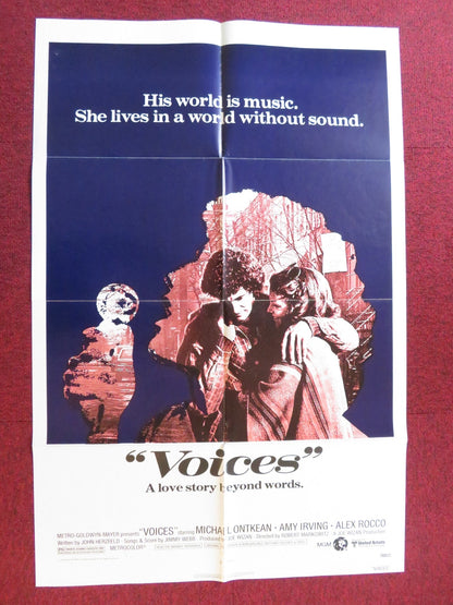 VOICES FOLDED US ONE SHEET POSTER MICHAEL ONTKEAN AMY IRVING 1979 Rendezvous Cinema Movie posters