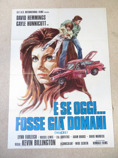 VOICES ITALIAN 2 FOGLIO POSTER DAVID HEMMINGS GAYLE HUNNICUTT 1973 Rendezvous Cinema Movie posters