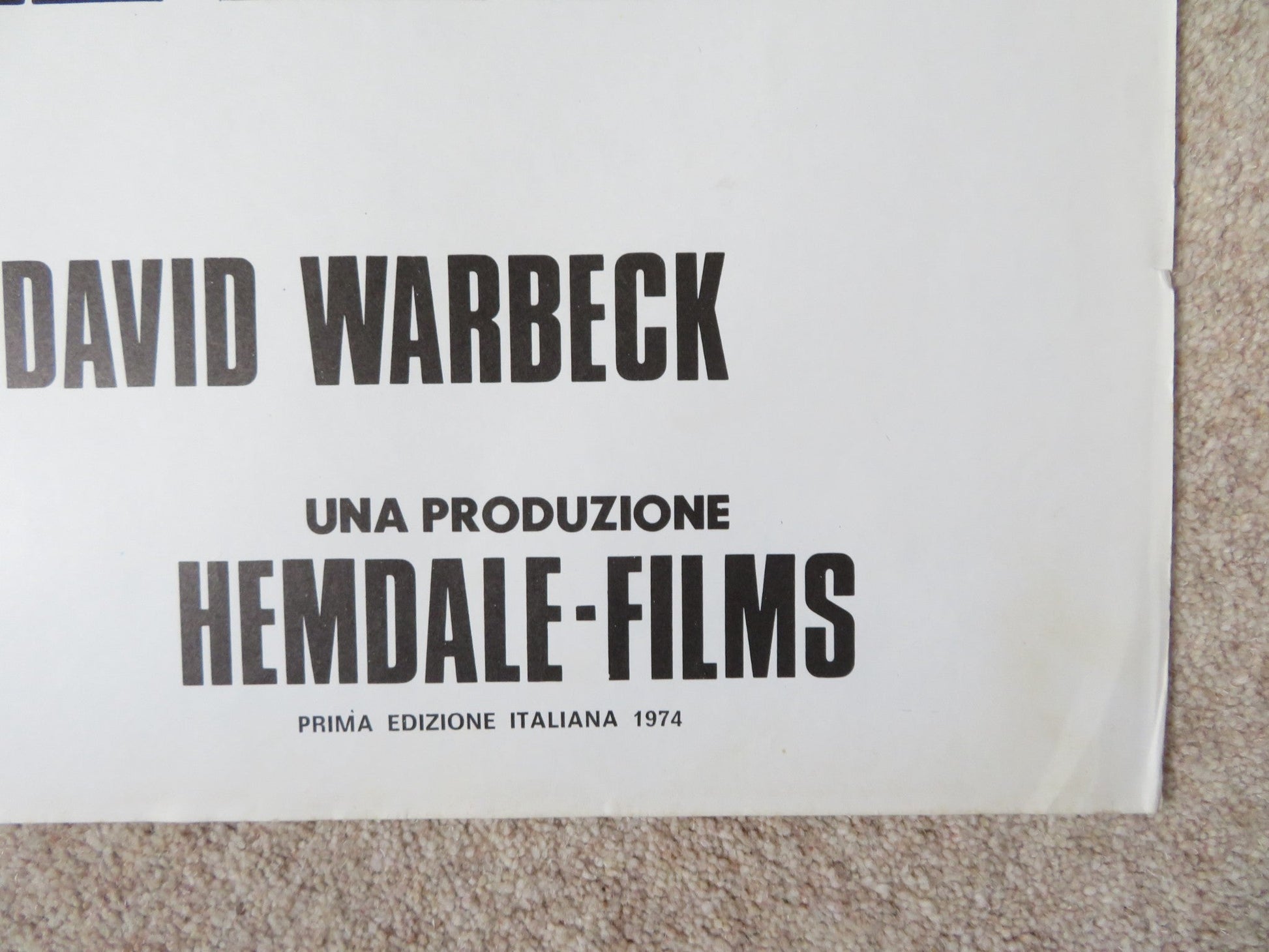 VOICES ITALIAN 2 FOGLIO POSTER DAVID HEMMINGS GAYLE HUNNICUTT 1973 Rendezvous Cinema Movie posters