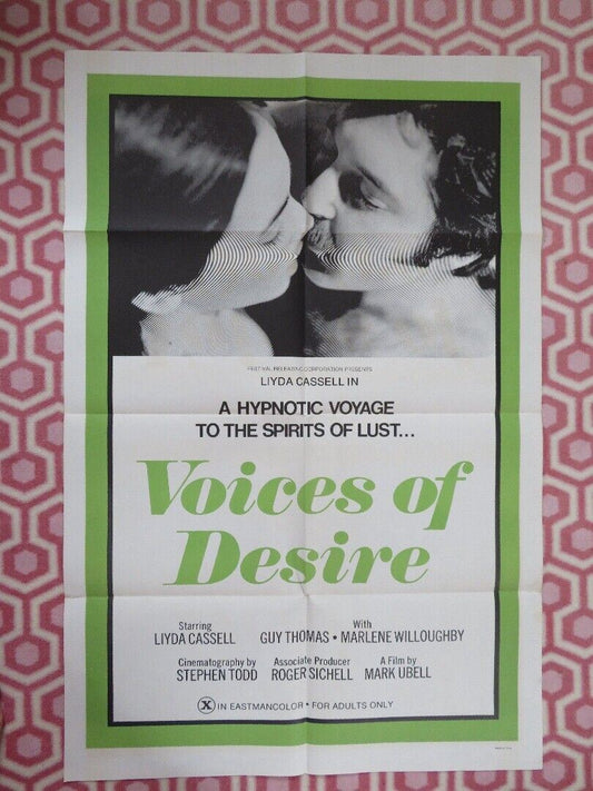 VOICES OF DESIRE FOLDED US ONE SHEET POSTER LIYDA CASSELL GUY THOMAS 1972 - Rendezvous Cinema