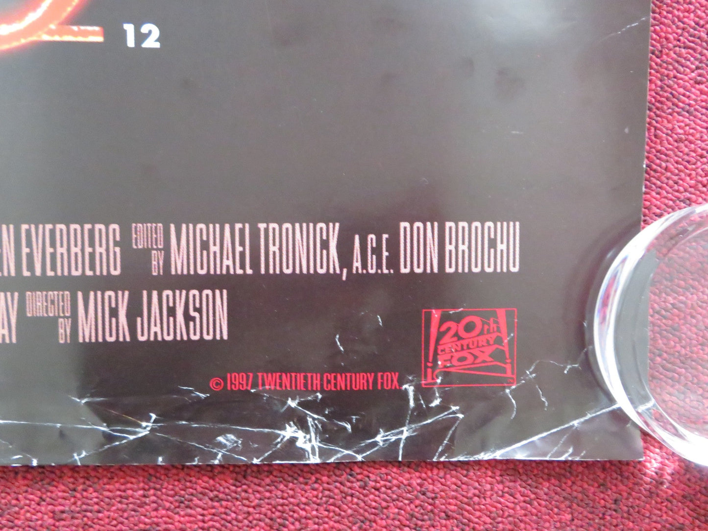 VOLCANO UK QUAD (30"x 40") ROLLED POSTER TOMMY LEE JONES ANN HECHE 1997 Rendezvous Cinema Movie posters