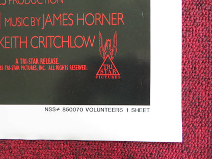 VOLUNTEERS FOLDED US ONE SHEET POSTER TOM HANKS JOHN CANDY 1985 Rendezvous Cinema Movie posters