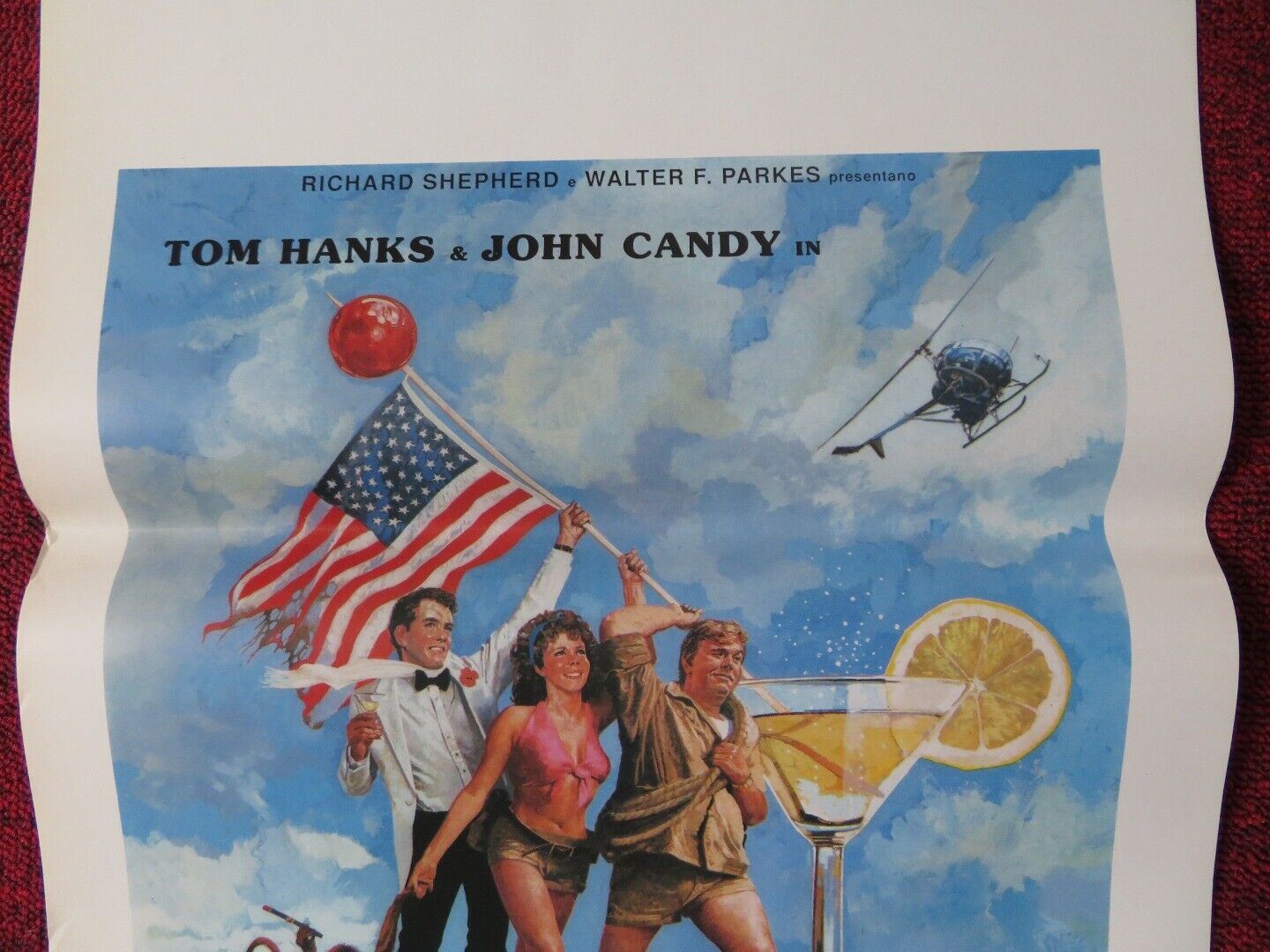 VOLUNTEERS ITALIAN LOCANDINA (27.5"x13") POSTER TOM HANKS JOHN CANDY 1985 Movie posters