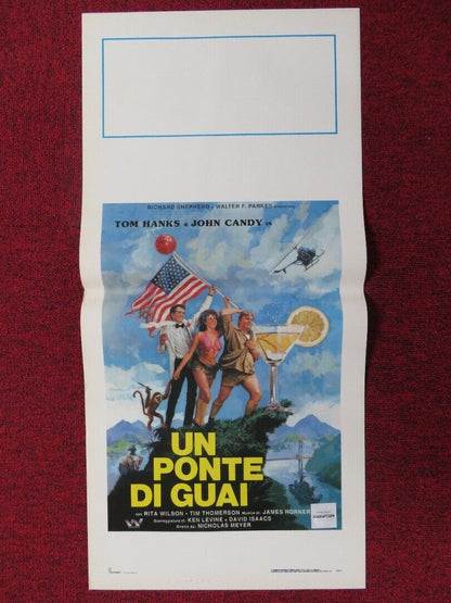 VOLUNTEERS ITALIAN LOCANDINA (27.5"x13") POSTER TOM HANKS JOHN CANDY 1985 Movie posters