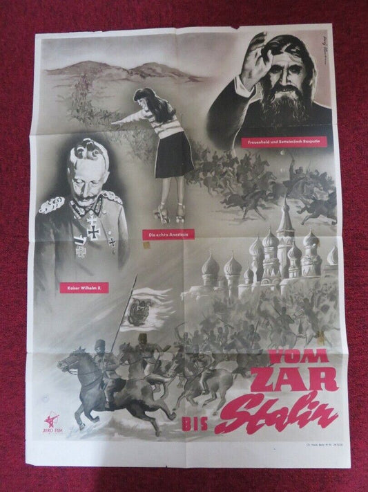 VOM ZAR BIS STALIN AUSTRIAN POSTER FOLDED KAISER WILHELM II 1962 Movie posters