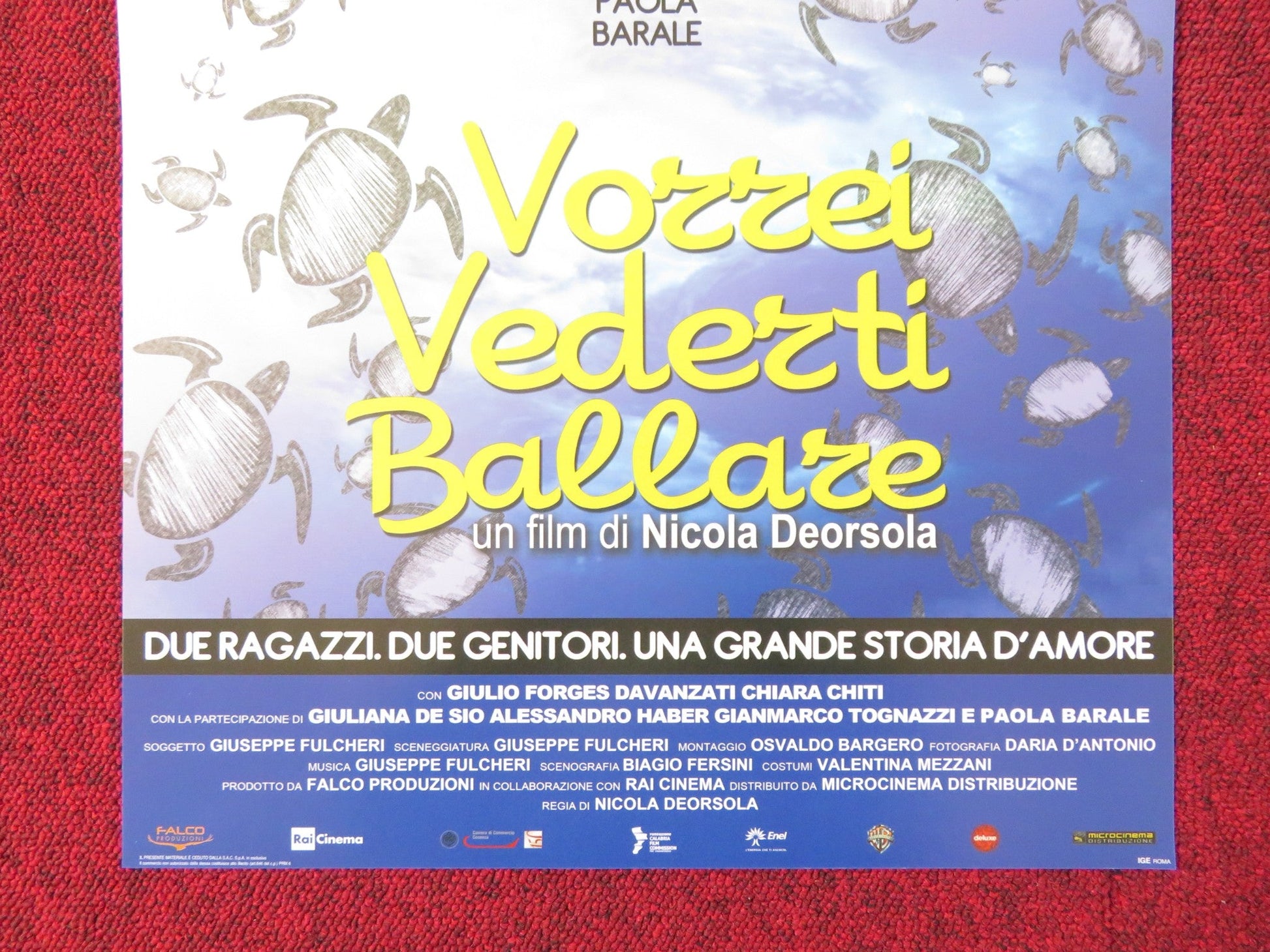 VORREI VEDERTI BALLARE ITALIAN LOCANDINA POSTER PAOLA BARALE F. CASTELLANO 2012 Rendezvous Cinema Movie posters