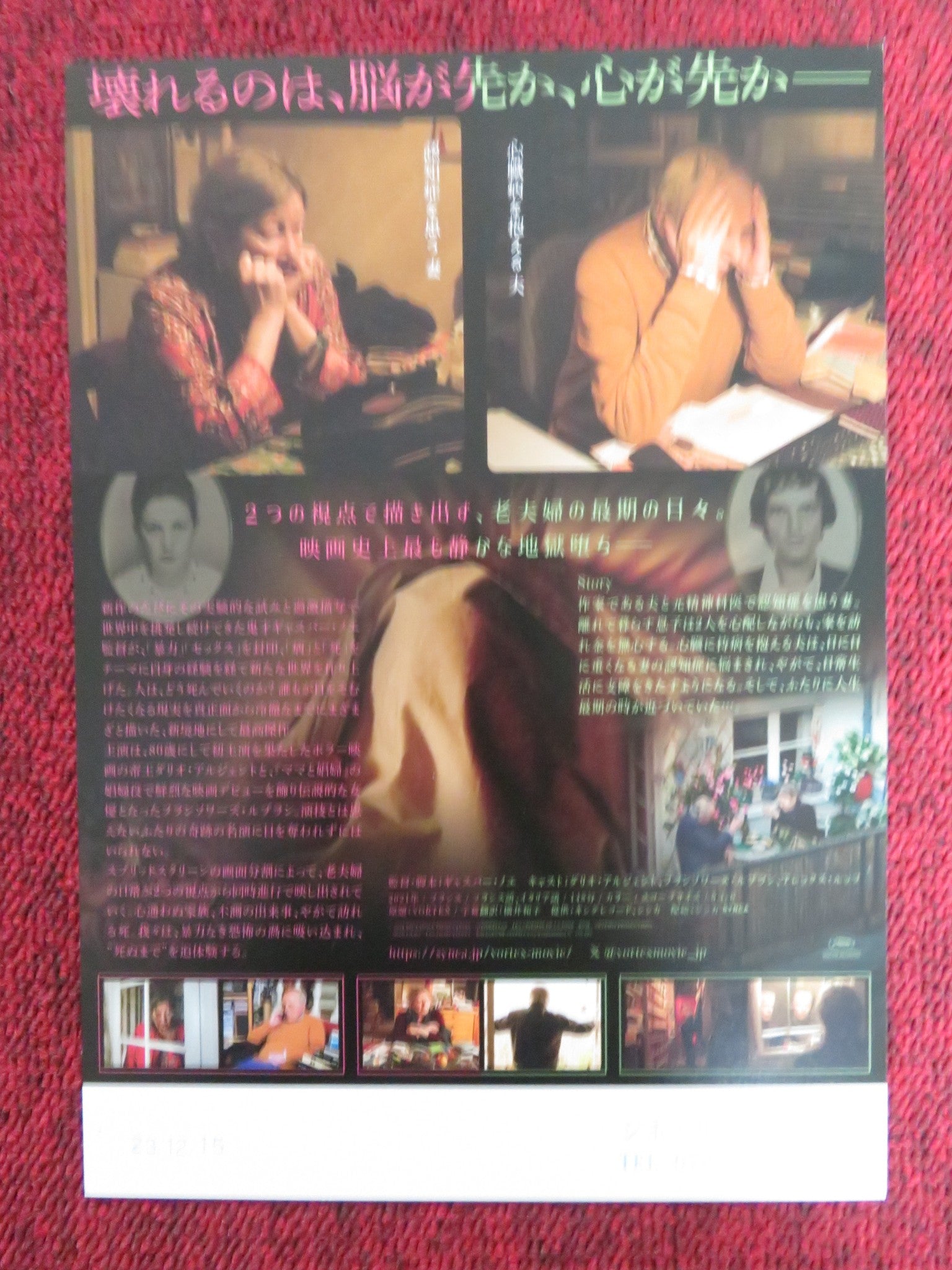 VORTEX JAPANESE CHIRASHI (B5) POSTER DARIO ARGENTO FRANCOISE LEBRUN 2021 Rendezvous Cinema Movie posters