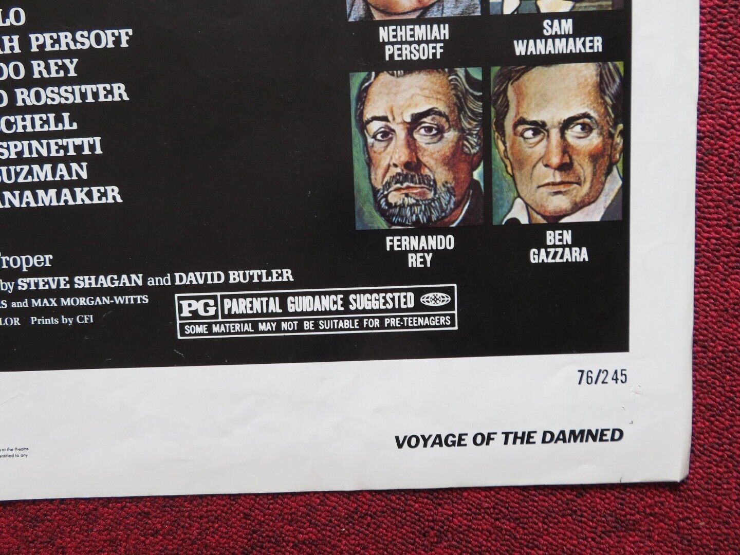 VOYAGE OF THE DAMNED FOLDED US ONE SHEET POSTER FAYE DUNAWAY OSKAR WERNER 1976 Movie posters