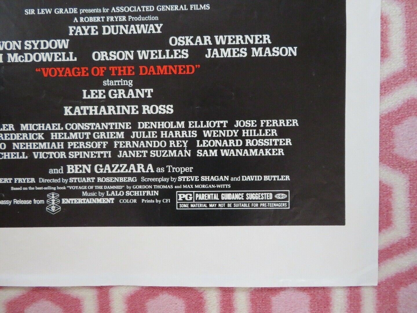 VOYAGE OF THE DAMNED FOLDED US ONE SHEET POSTER LEE GRANT KATHARINE ROSS 1976 - Rendezvous Cinema