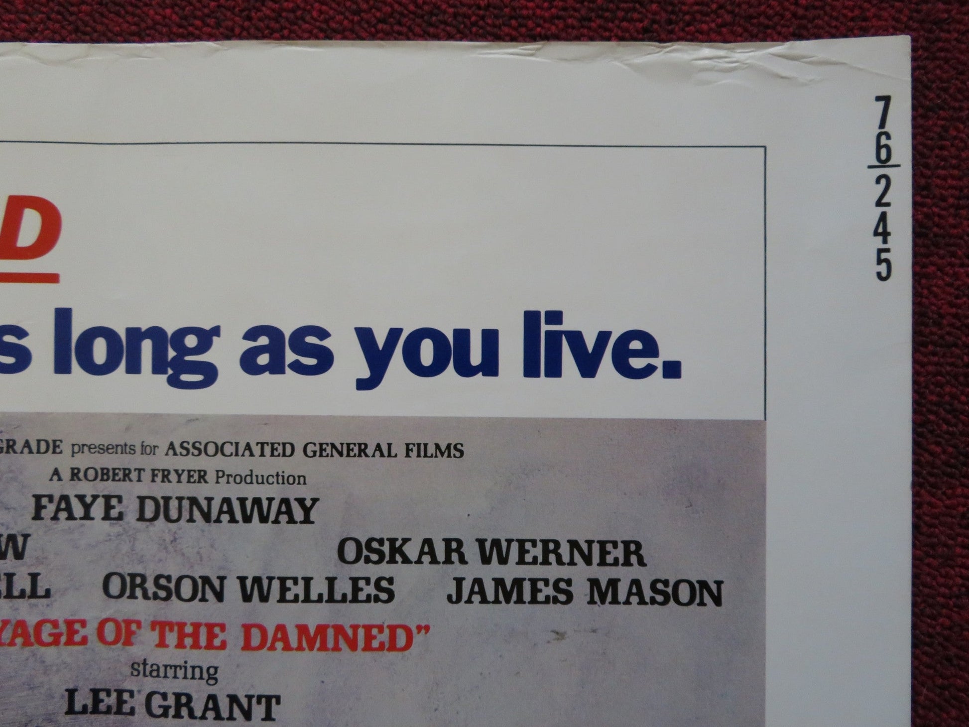 VOYAGE OF THE DAMNED US HALF SHEET (22"x 28") POSTER FAYE DUNAWAY OSKAR WERNER Rendezvous Cinema Movie posters