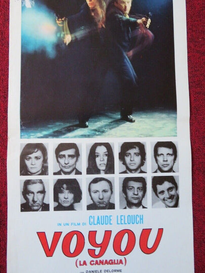 VOYOU / The Crook ITALIAN LOCANDINA (27.5"x13") POSTER CLAUDE LELOUCH 1971 Movie posters