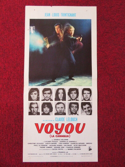 VOYOU / The Crook ITALIAN LOCANDINA (27.5"x13") POSTER CLAUDE LELOUCH 1971 Movie posters