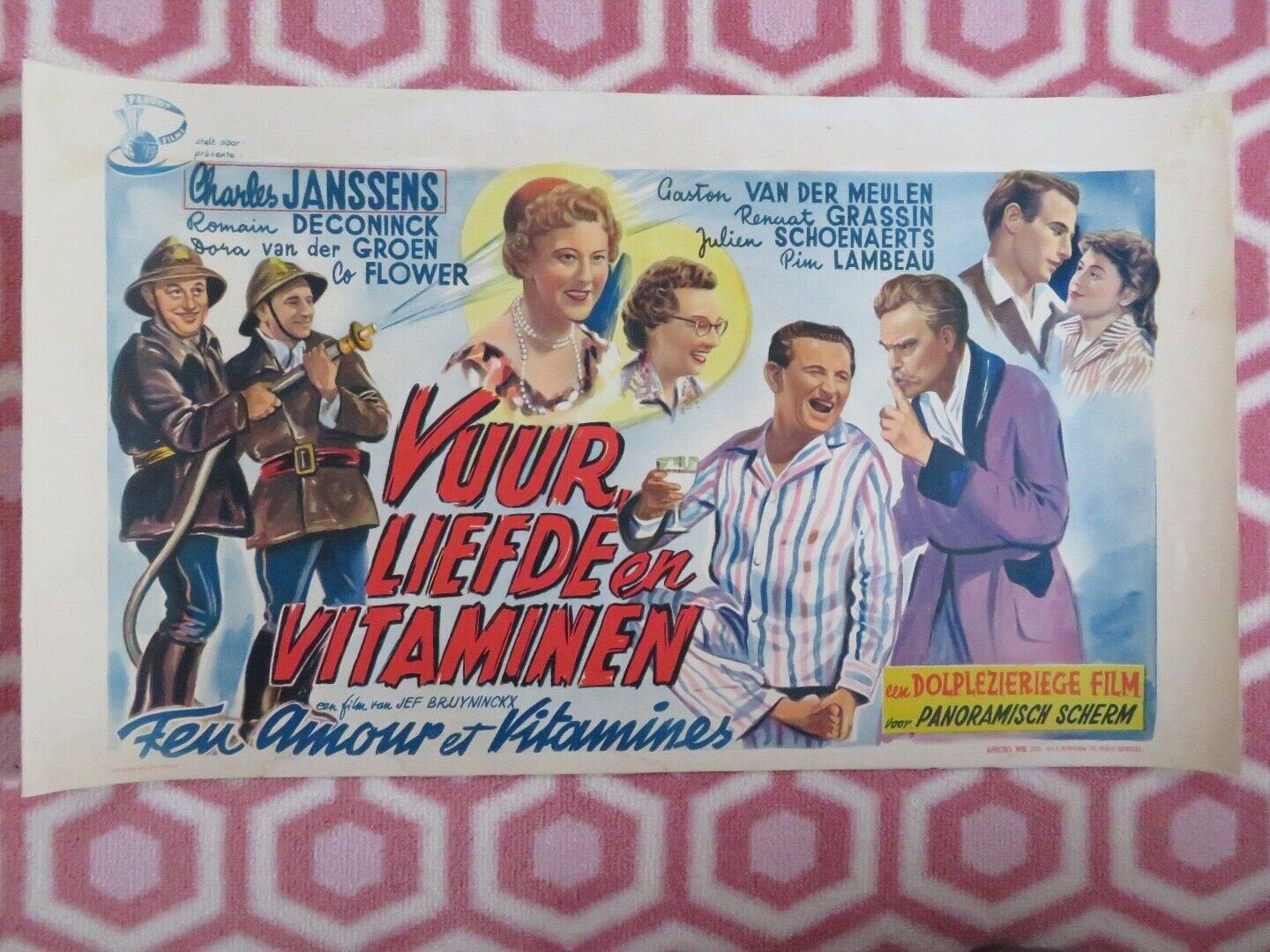 VUUR LIEDE EN VITAMINEN BELGIUM (12.5"x 21") POSTER CHARLES JANSSENS 1956 Movie posters