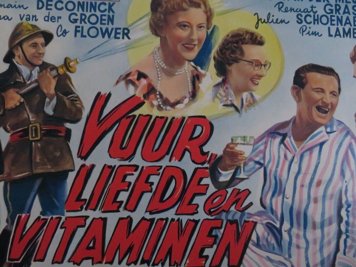 VUUR LIEDE EN VITAMINEN BELGIUM (12.5"x 21") POSTER CHARLES JANSSENS 1956 Movie posters