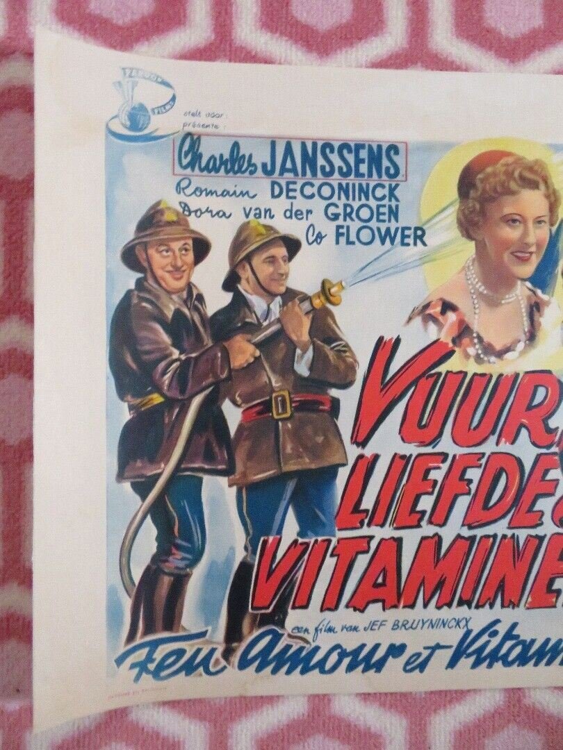 VUUR LIEDE EN VITAMINEN BELGIUM (12.5"x 21") POSTER CHARLES JANSSENS 1956 Movie posters