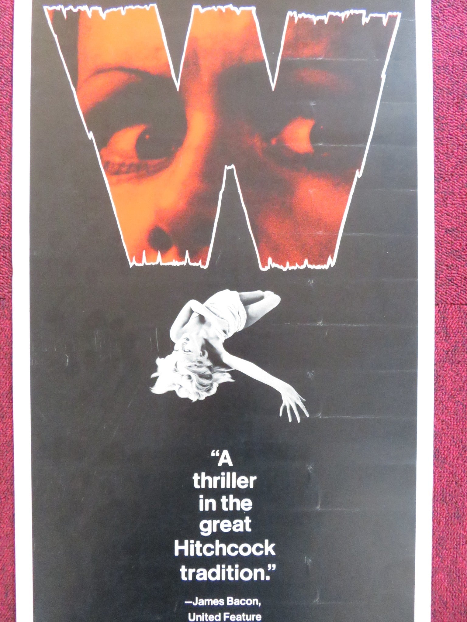W IS THE MARK OF DEATH US INSERT (14"x 36") POSTER TWIGGY MICHAEL WITNEY 1974 Rendezvous Cinema Movie posters