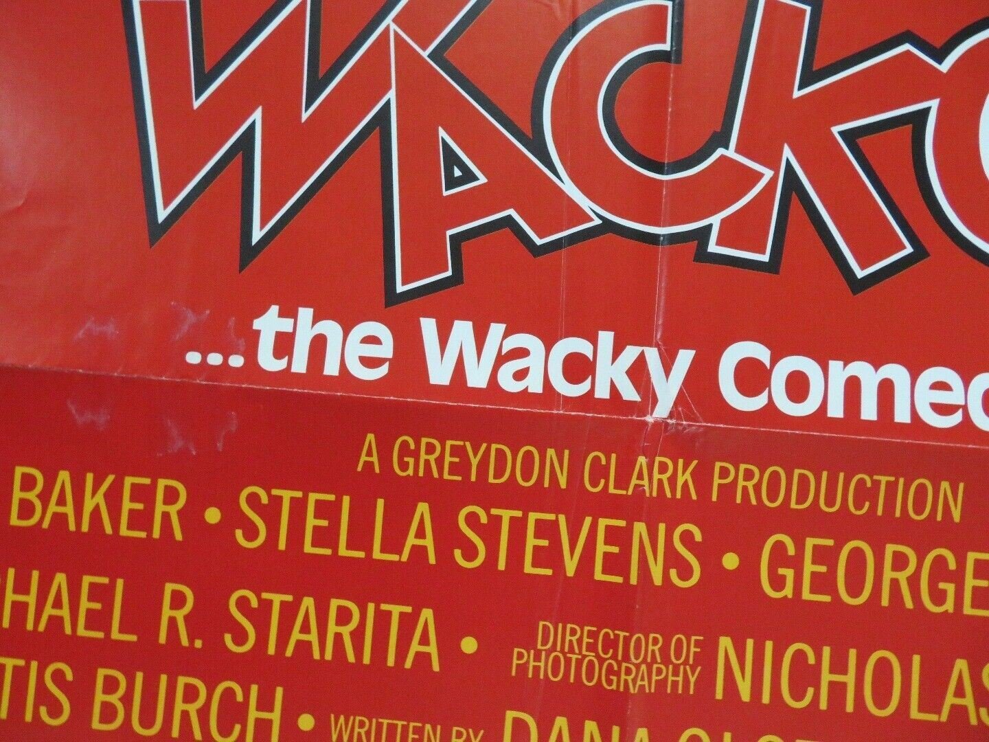 WACKO ONE SHEET POSTER JOE DON BAKER STELLA STEVENS 1982 Movie posters